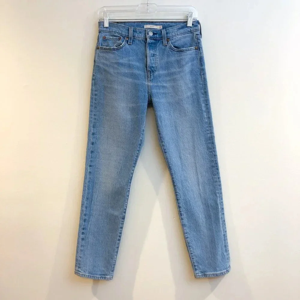 Levi's Wedgie High Waist Slim Light Wash Cotton Classic Denim Jeans Women's 26